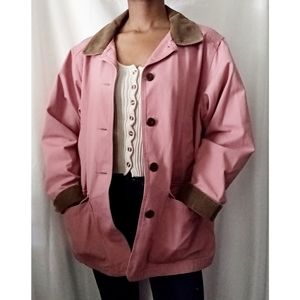 L.L. Bean Mauve Corduroy Collar Denim Jack…